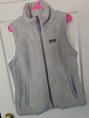 Patagonia Kids Light Gray Sherpa Fleece Vest
